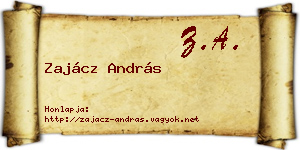 Zajácz András névjegykártya