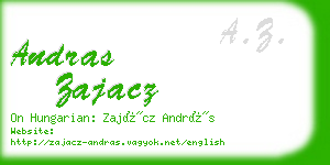 andras zajacz business card